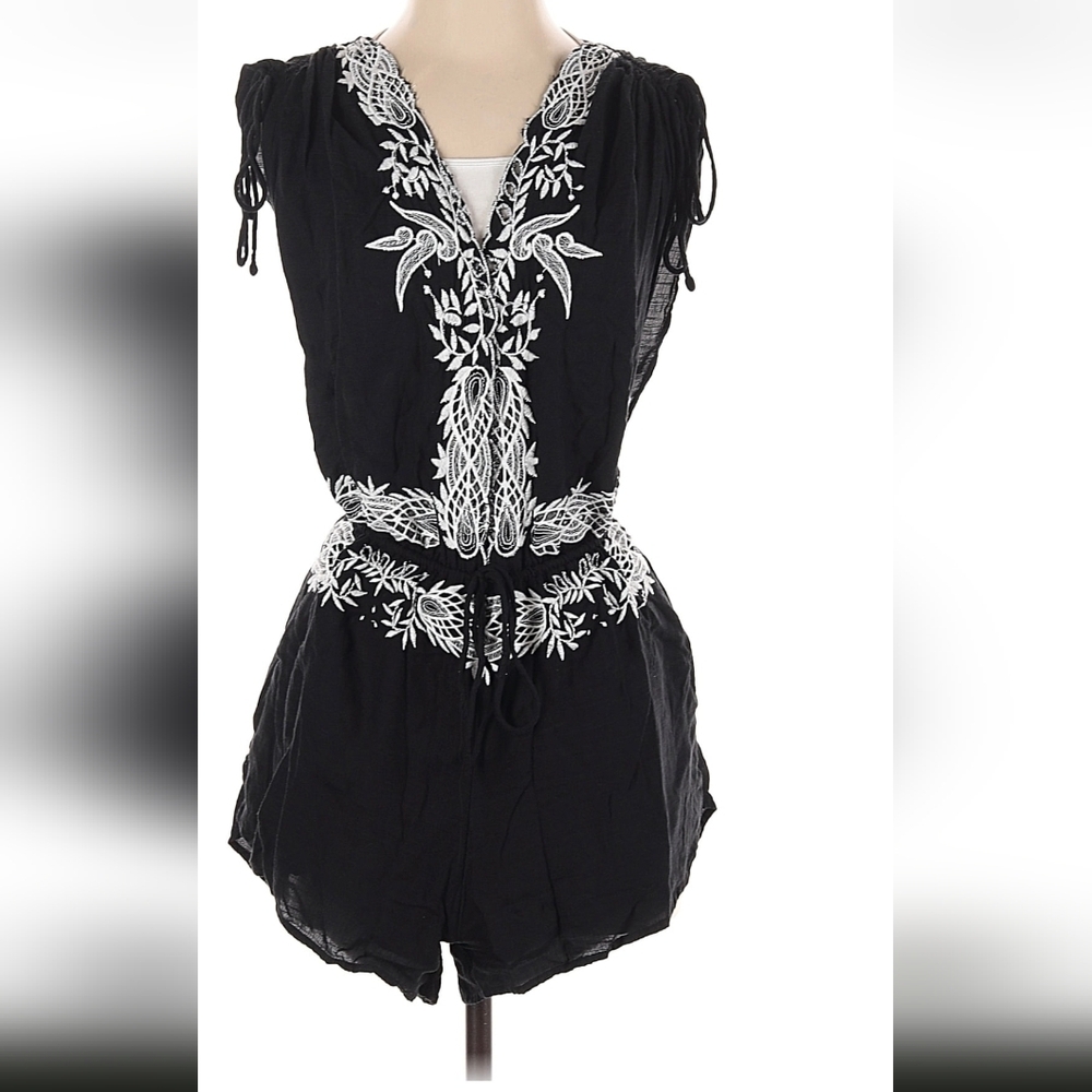 Black Embroidered Women's Jumpsuit